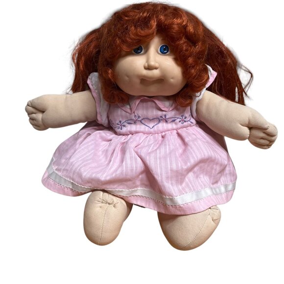 Vintage Cabbage Patch Kids Doll 1986 Signed Xavier Roberts Red Hair Blue Eyes Pi